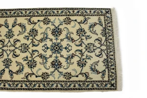 Cream Traditional 2'5X9'6 Nain Kashmar Persian Runner