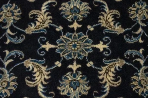 Navy Blue Classic 2'5X10 Nain Kashmar Persian Runner Rug