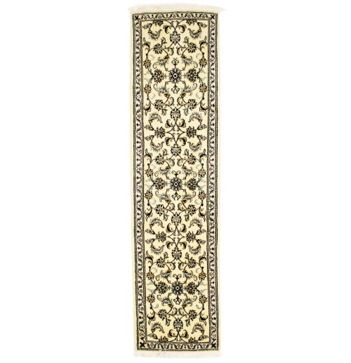 Cream Classic 3X10 Nain Kashmar Persian Runner Rug