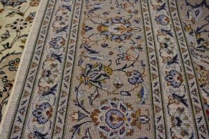 Vintage Beige Traditional 8X12 Kashan Persian Rug