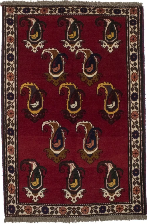 Red Tribal 3X5 Shiraz Persian Rug