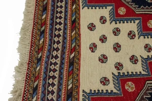 Cream Tribal 4X7 Sumak Persian Rug