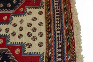 Cream Tribal 4X7 Sumak Persian Rug