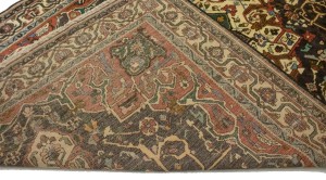 Vintage Dark Brown Floral 7X10 Bakhtiari Persian Rug