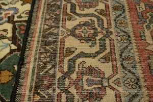 Vintage Dark Brown Floral 7X10 Bakhtiari Persian Rug