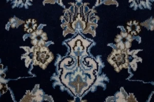Navy Blue Floral Classic 3X4 Nain Persian Rug