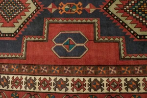 Vintage Red Tribal 5X11 Meshkin Persian Runner Rug