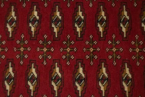 Vintage Red Tribal 3'4X12'6 Turkoman Persian Runner Rug