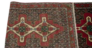 Vintage Red Floral 3X12'5 Bidjar Sanneh Persian Runner Rug