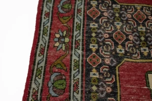 Vintage Red Floral 3X12'5 Bidjar Sanneh Persian Runner Rug