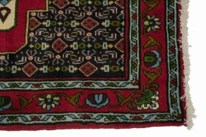 Vintage Red Floral 3X12'5 Bidjar Sanneh Persian Runner Rug