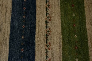 Multicolored Stripes 4X5 Gabbeh Persian Rug