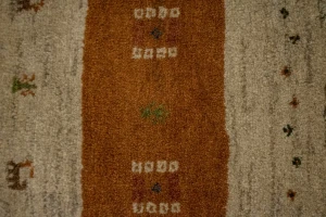 Multicolored Stripes 4X5 Gabbeh Persian Rug