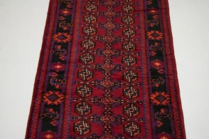 Vintage Red Tribal 4X11 Balouch  Persian Runner Rug
