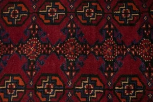 Vintage Red Tribal 4X11 Balouch  Persian Runner Rug