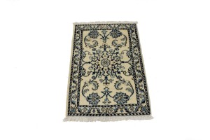 Cream Traditional 2X3 Nain Kashmar Persian Rug