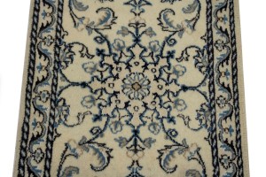 Cream Traditional 2X3 Nain Kashmar Persian Rug