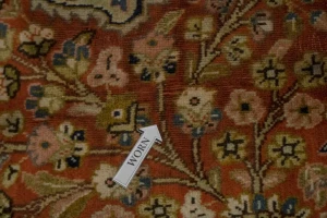 Orange Semi Antique Classic 6'4X9'7 Tabatabaei Persian Oriental Rug