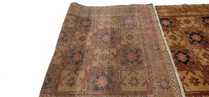 Vintage Beige Geometric 5X10 Meshkin Persian Runner Rug