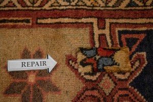 Vintage Beige Geometric 5X10 Meshkin Persian Runner Rug