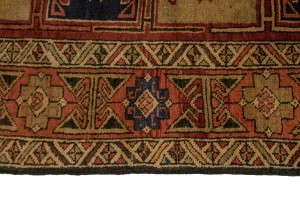 Vintage Beige Geometric 5X10 Meshkin Persian Runner Rug