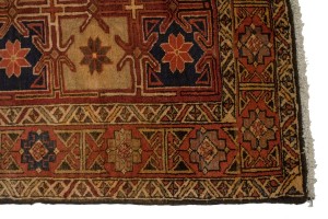 Vintage Beige Geometric 5X10 Meshkin Persian Runner Rug