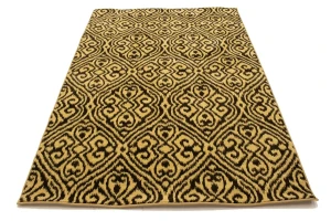 Charcoal Abstract 5'5X7'9 Machine-Made Modern Rug