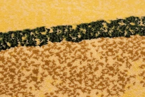 Golden Beige Abstract 5'3X7'4 Machine-Made Modern Rug