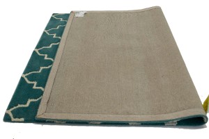 Teal Trellis 5X8 Hand-Tufted Modern Rug