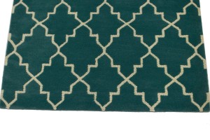 Teal Trellis 5X8 Hand-Tufted Modern Rug