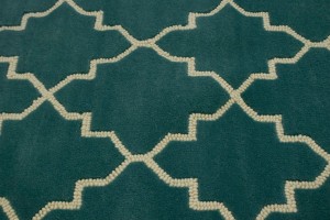Teal Trellis 5X8 Hand-Tufted Modern Rug