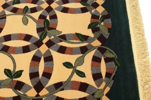 Beige Floral Machine-Made 5X8 Modern Rug