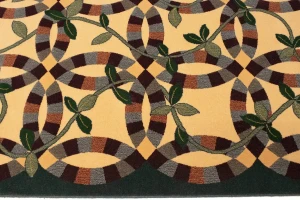 Beige Floral Machine-Made 5X8 Modern Rug