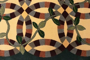 Beige Floral Machine-Made 5X8 Modern Rug