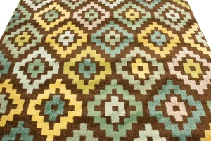 Multicolored Allover 5X8 Modern Machine-Made Rug