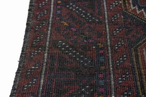 Vintage Red Tribal 3'3X6'6 Balouch Persian Rug