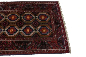 Vintage Red Tribal 3'3X6'6 Balouch Persian Rug