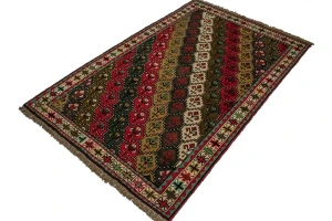 Vintage Red Tribal 4X7 Ghoochan Persian Rug