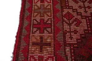Vintage Red Tribal 4X7 Ghoochan Persian Rug
