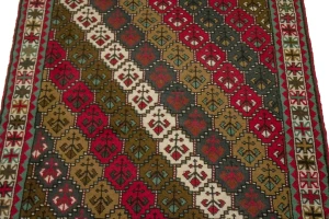 Vintage Red Tribal 4X7 Ghoochan Persian Rug