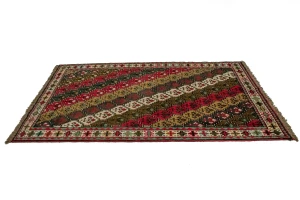 Vintage Red Tribal 4X7 Ghoochan Persian Rug