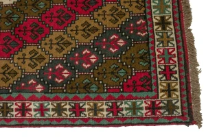 Vintage Red Tribal 4X7 Ghoochan Persian Rug