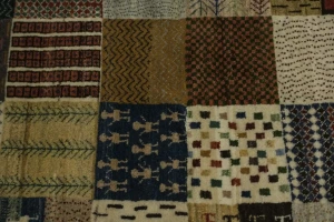 Cream Tribal 3'6X5'4 Gabbeh Persian Rug