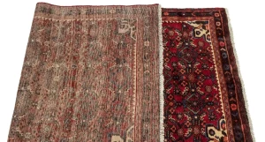 Vintage Red Allover Tribal 4X7 Hossainabad Persian Rug