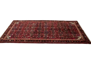 Vintage Red Allover Tribal 4X7 Hossainabad Persian Rug