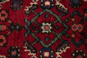 Vintage Red Allover Tribal 4X7 Hossainabad Persian Rug