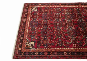 Vintage Red Allover Tribal 4X7 Hossainabad Persian Rug