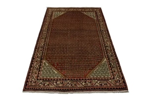 Vintage Red Allover Tribal 4X7 Botemir Persian Rug