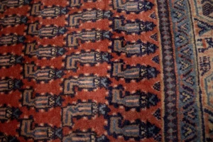 Vintage Orange-red Tribal 4X7 Botemir Persian Rug