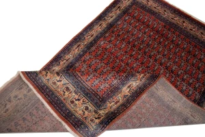Vintage Orange-red Tribal 4X7 Botemir Persian Rug